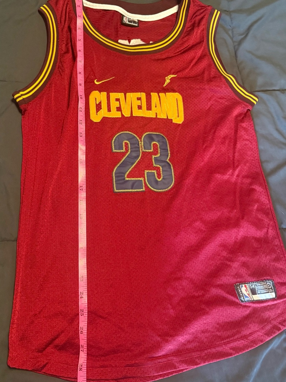 Nike NBA Cleveland Cavaliers LeBron James 23 Stitched Authentic Jersey 54 L EUC